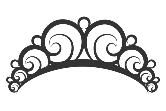 Calligraphic Diadem Drawing: Elegant Crown Art