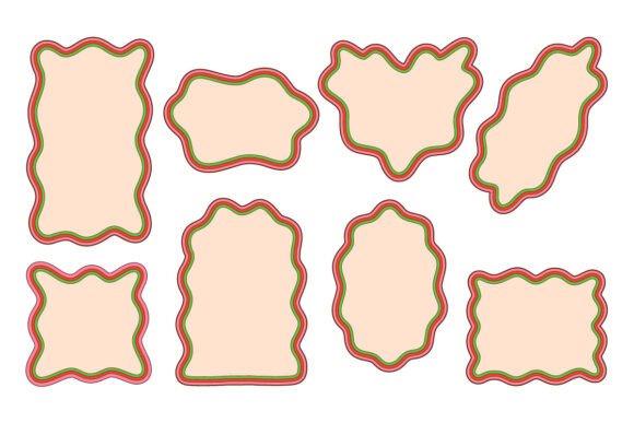 Creative Decorative Frames Wavy Designs