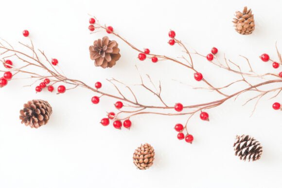 Decorative Arrangement of Pine Cones for Festive Style