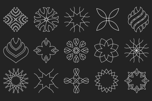 Decorative Outline Geometric Shapes Work