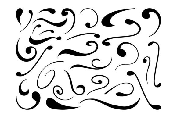 Elegant Decorative Swirl Line Vector Collection