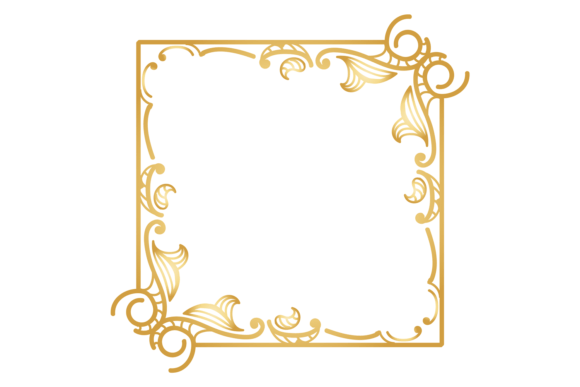 Elevating Design Projects with a Vintage Insignia Frame and Decorative Golden Line Ornament