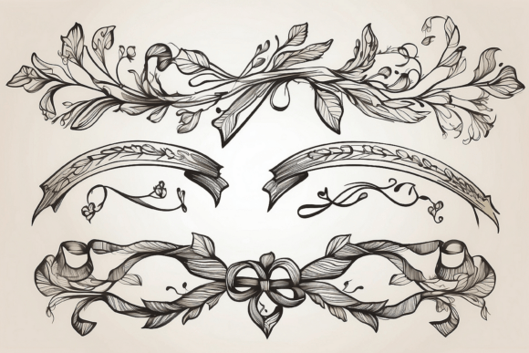 Elevating Your Event Design with Hand Drawn Floral Decorative Borders