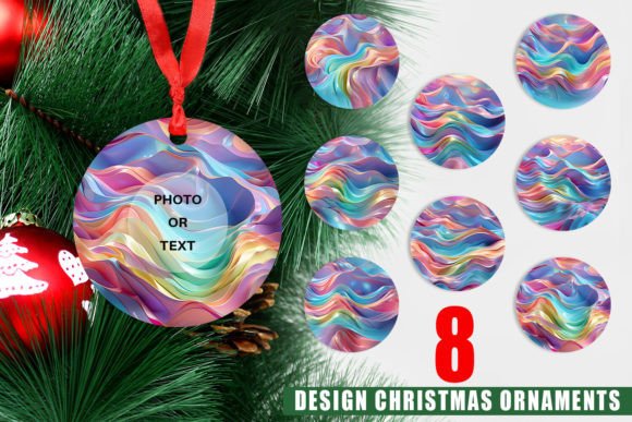 Ornament 3D Holographic Wave: A Modern Twist on Traditional Christmas Decor