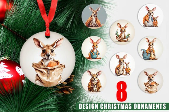 Ornament Cute Kangaroo: A Whimsical Addition to Your Christmas Decor