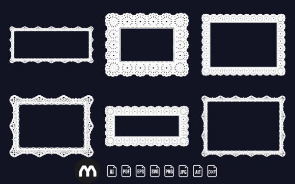 Refining Your Designs with Decorative Lace Frames Elegant SVG
