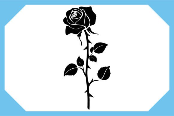 Rose Silhouette 1: A Versatile Design for Creative Expression