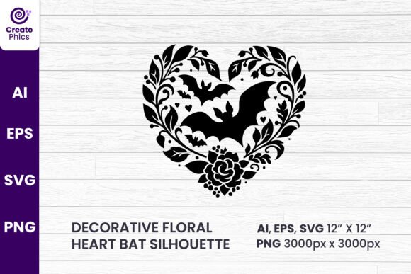 Unlocking Creative Potential with the Decorative Heart Bat Silhouette SVG