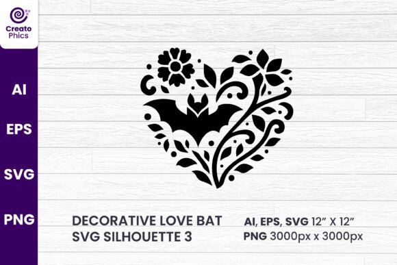 Unlocking Creative Potential with the Decorative Love Bat Silhouette SVG