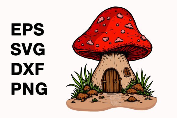 Unlocking Creativity with the Fantasy Decorative Mushroom House Vector
