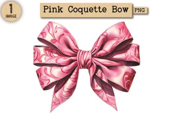 Vintage Pink Coquette Bow PNG 3: A Versatile Design for Creative Projects